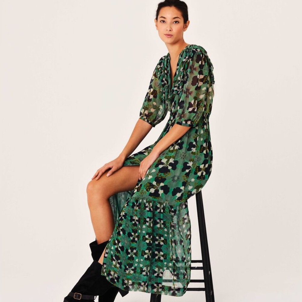 ba&sh HOOPER midi dress size 0